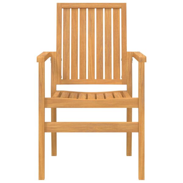 vidaXL Chaises de jardin empilables lot de 6 56,5x57,5x91 cm bois teck