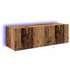 vidaXL Meuble TV mural 2 pc Bois ancien Bois d'ing&eacute;nierie