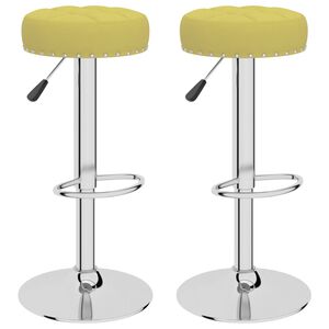 vidaXL Tabourets de bar lot de 2 vert tissu