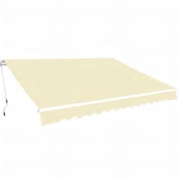 vidaXL Auvent pliable manuel 600 cm Cr&egrave;me