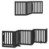 vidaXL Barri&egrave;re pour chien porte pliable 12panneaux noir bois peuplier