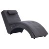 vidaXL Chaise longue de massage avec oreiller Gris Similicuir