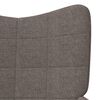 vidaXL Chaise de relaxation avec tabouret Taupe Tissu