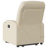 vidaXL Fauteuil inclinable de massage &eacute;lectrique Cr&egrave;me Tissu