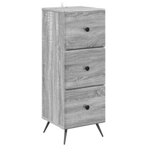 vidaXL Armoire &agrave; tiroirs Sonoma gris 33 x 34,5 x 90 cm