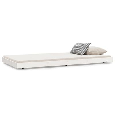 vidaXL Cadre de lit sans matelas blanc 100x200 cm bois de pin massif