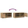 vidaXL Meuble TV ch&ecirc;ne artisanal 80x35x36,5 cm bois d'ing&eacute;nierie
