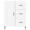 vidaXL Buffet haut Blanc 69,5x34x180 cm Bois d'ing&eacute;nierie