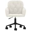 vidaXL Chaise pivotante de bureau Crème Velours