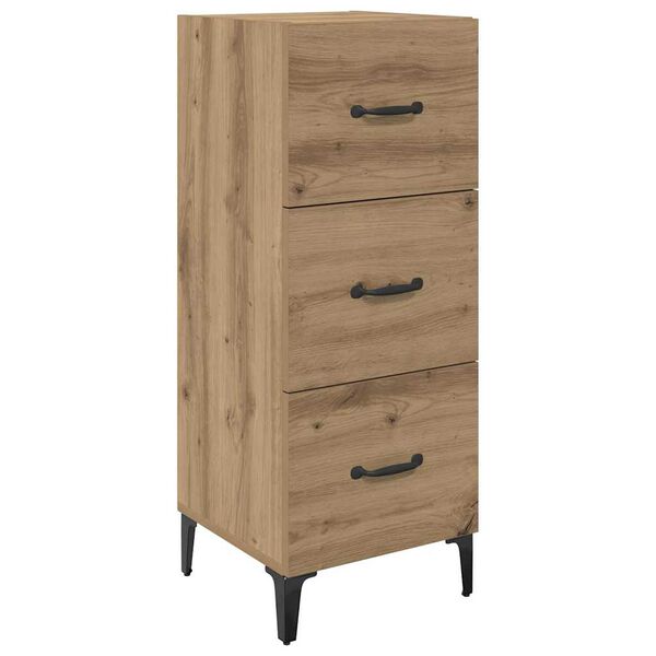 vidaXL Buffet Ch&ecirc;ne artisanal 34,5 x 34 x 90 cm Bois d'ing&eacute;nierie