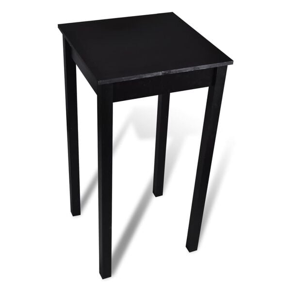Set de 1 table de bar et 2 tabourets noir