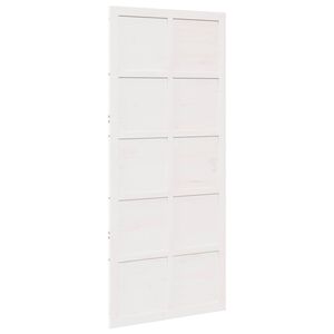 vidaXL Porte de grange Blanc 80 x 2,5 x 208 cm Bois de pin massif