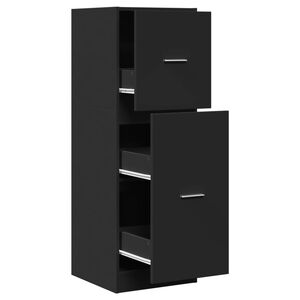 vidaXL Armoire d'apothicaire noir 40x41x118 cm bois d'ing&eacute;nierie