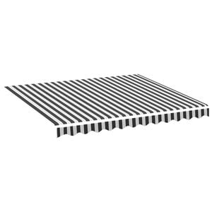 vidaXL Tissu de remplacement pour auvent anthracite et blanc 3x2,5 m polyester