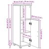 vidaXL Cabinet de salle de bain avec porte Ch&ecirc;ne fum&eacute; 30 x 35 x 95 cm