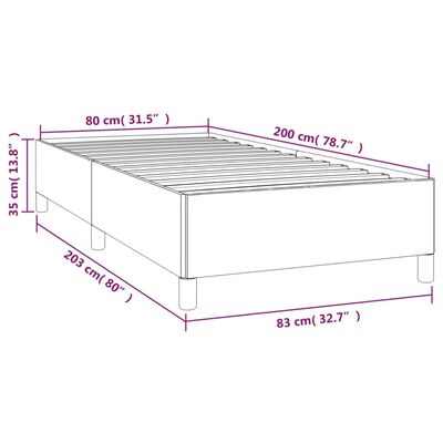 vidaXL Cadre de lit sans matelas noir 80x200 cm similicuir