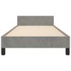 vidaXL Cadre de lit sans matelas gris clair 90x190 cm velours