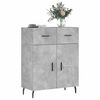 vidaXL Buffet gris b&eacute;ton 69,5x34x90 cm bois d'ing&eacute;nierie