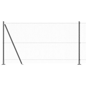 vidaXL Cl&ocirc;ture en fil soud&eacute; avec base en b&eacute;ton 10 x 1,2 m (l x h)