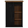 VidaXL Armoire suspendue HALDEN porte coulissante noir 49x22,5x70 cm