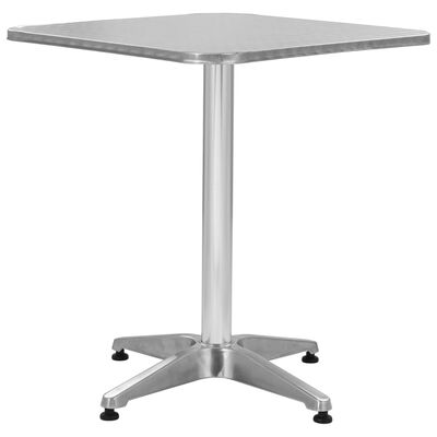 vidaXL Table de jardin Argenté 60x60x70 cm Aluminium
