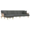vidaXL Canap&eacute;-lit en forme de L gris fonc&eacute; 279x140x70 cm tissu