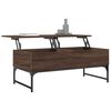 vidaXL Table basse chêne marron 100x50x40cm bois d'ingénierie et métal