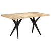 vidaXL Table à manger 160x80x76 cm Bois de manguier brut