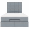 vidaXL Cadre de lit ottoman et matelas gris clair 120x200 cm tissu