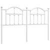 vidaXL T&ecirc;te de lit de remplacement m&eacute;tal blanc 135 cm