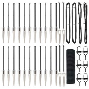 vidaXL Cl&ocirc;ture en fil soud&eacute; avec pointes 50 x 1 m Gris Maille
