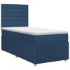vidaXL Lit boxspring avec matelas Bleu 90 x 190 cm Tissu