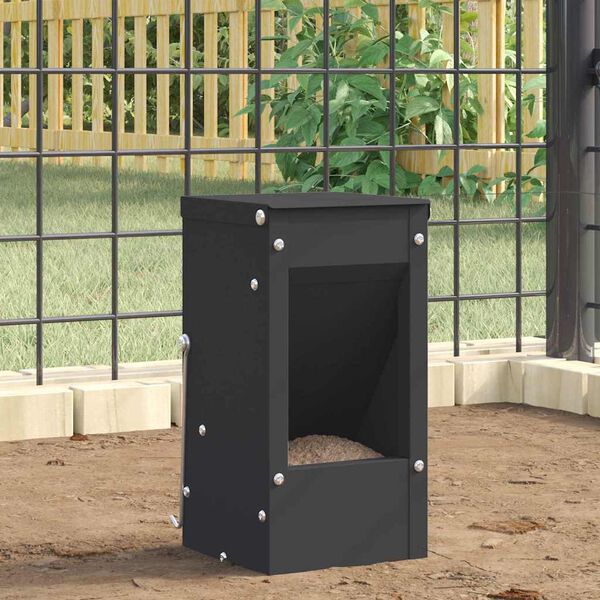 vidaXL Distributeur pour lapins Noir 12,5 x 12,5 x 25 cm