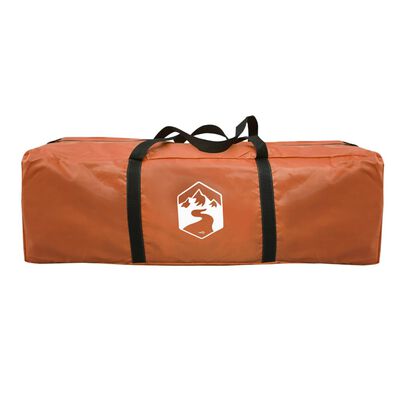 vidaXL Tente de camping tunnel 4 personnes gris et orange imperméable