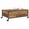 vidaXL Table basse Bois Ancien 91 x 55 x 32 cm Bois d'ing&eacute;nierie