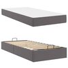 vidaXL Cadre de lit avec matelas avec matelas 2 pcs Gris PVC