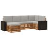 vidaXL Ensemble de canap&eacute;s d'ext&eacute;rieur 6 pc Naturel et gris clair