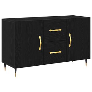 vidaXL Buffet Ch&ecirc;ne noir 100 x 36 x 60 cm Bois d'ing&eacute;nierie