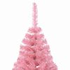vidaXL Sapin de No&euml;l artificiel pr&eacute;-&eacute;clair&eacute; Rose 240 cm PVC