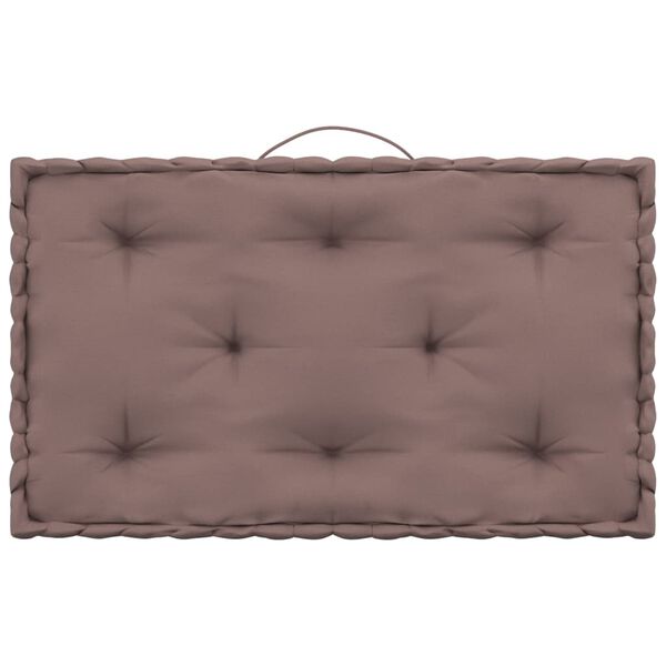 vidaXL Coussins de plancher de palette lot de 6 Taupe Coton
