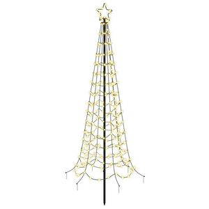 vidaXL Sapin de No&euml;l LED en spirale avec piquet EKENAS 180 cm 220 LED