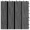 vidaXL Carreau de terrasse en relief 11 pcs WPC 30x30 cm 1 m² Noir