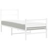 vidaXL Cadre de lit métal sans matelas avec pied de lit blanc 80x200cm