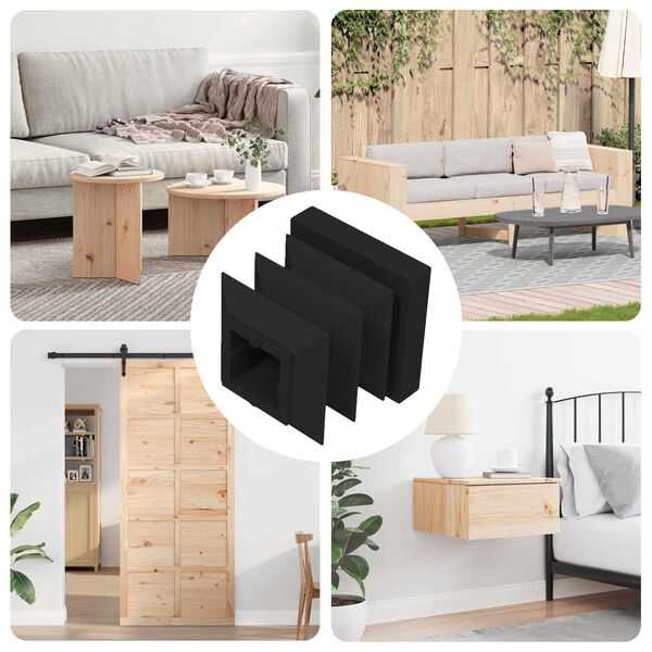 vidaXL Capuchons d'extr&eacute;mit&eacute; 10909 pcs Noir 15 x 15 x 15 mm PP