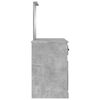 vidaXL Coiffeuse avec miroir gris b&eacute;ton 130x50x132,5 cm