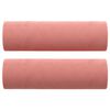 vidaXL Canap&eacute; 2 places oreillers et coussins Rose 140 cm Velours
