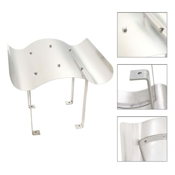 vidaXL Capot de cheminée Acier inoxydable 60 x 80 x 39 cm