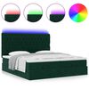 vidaXL Cadre de lit ottoman avec matelas vert fonc&eacute; 160x200 cm velours