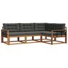 vidaXL Ensemble de canap&eacute;s d'ext&eacute;rieur 4 pc Naturel et Anthracite