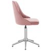 vidaXL Chaise pivotante de salle &agrave; manger Rose Velours